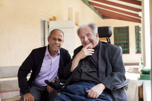 deacon jim sitting with father joe