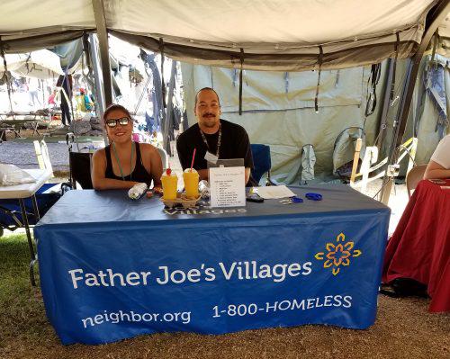 Father Joe's Villages Volunteers Under A Tent