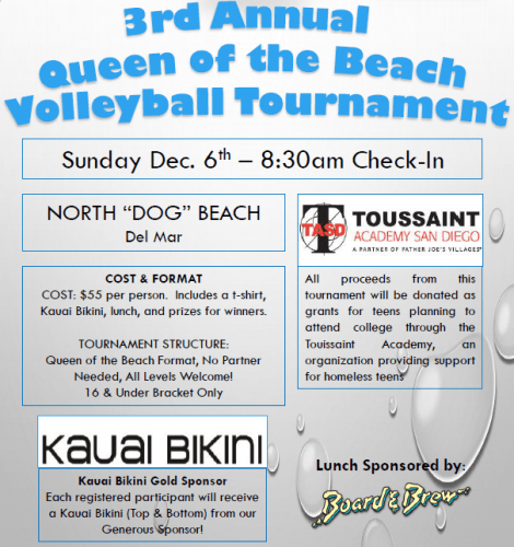 Queen of the Beach Volleyball Tournament is this Sunday
