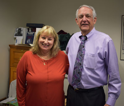 Yvette poses with Dennis, the Planned Giving Officer at Father Joe's Villages. | Volunteer work, volunteer opportunities