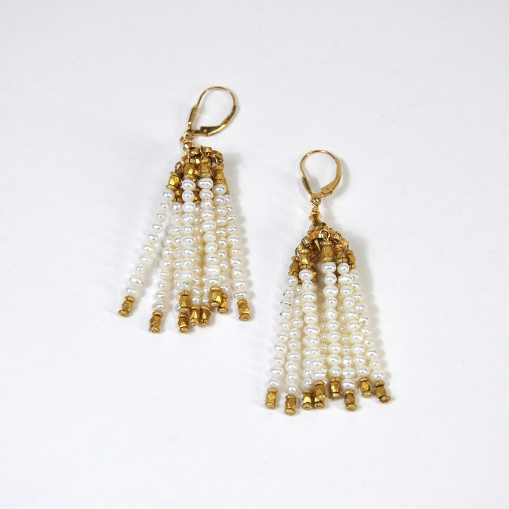 Ann Hardee 14kt Gold-Filled Earrings with Pearls