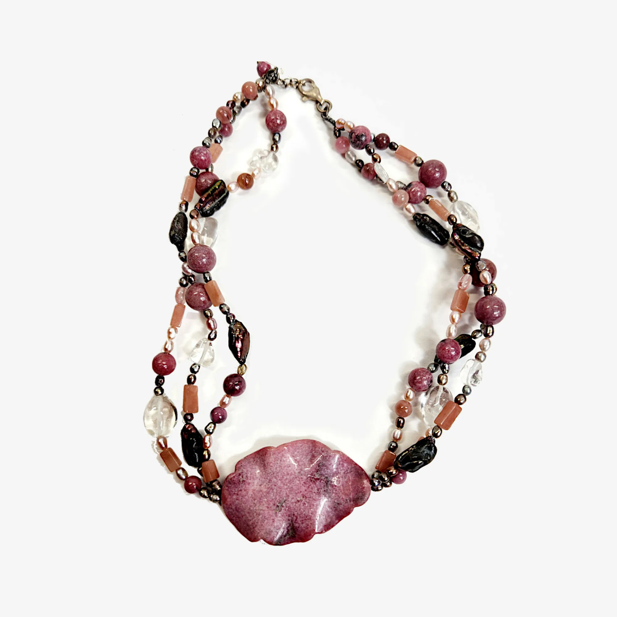 Rhodonite Gemstone Choker