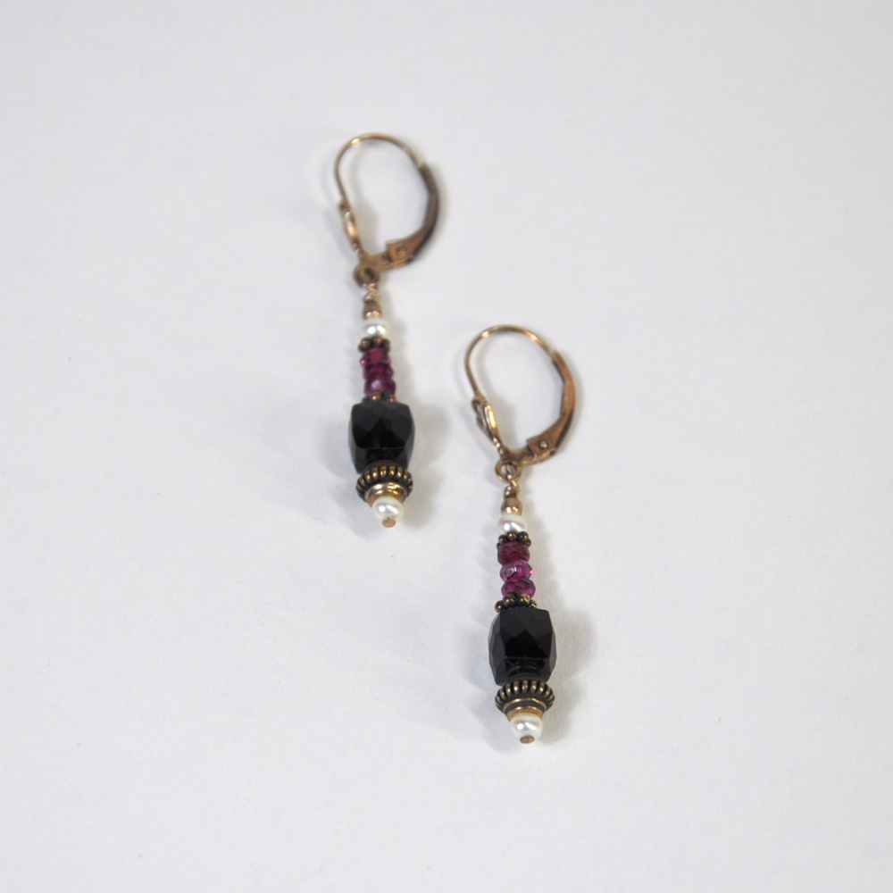 Pearl and Amethyst Earrings