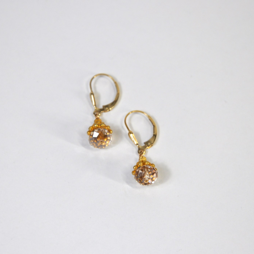 Gold-plated Swarovski Crystal Earrings
