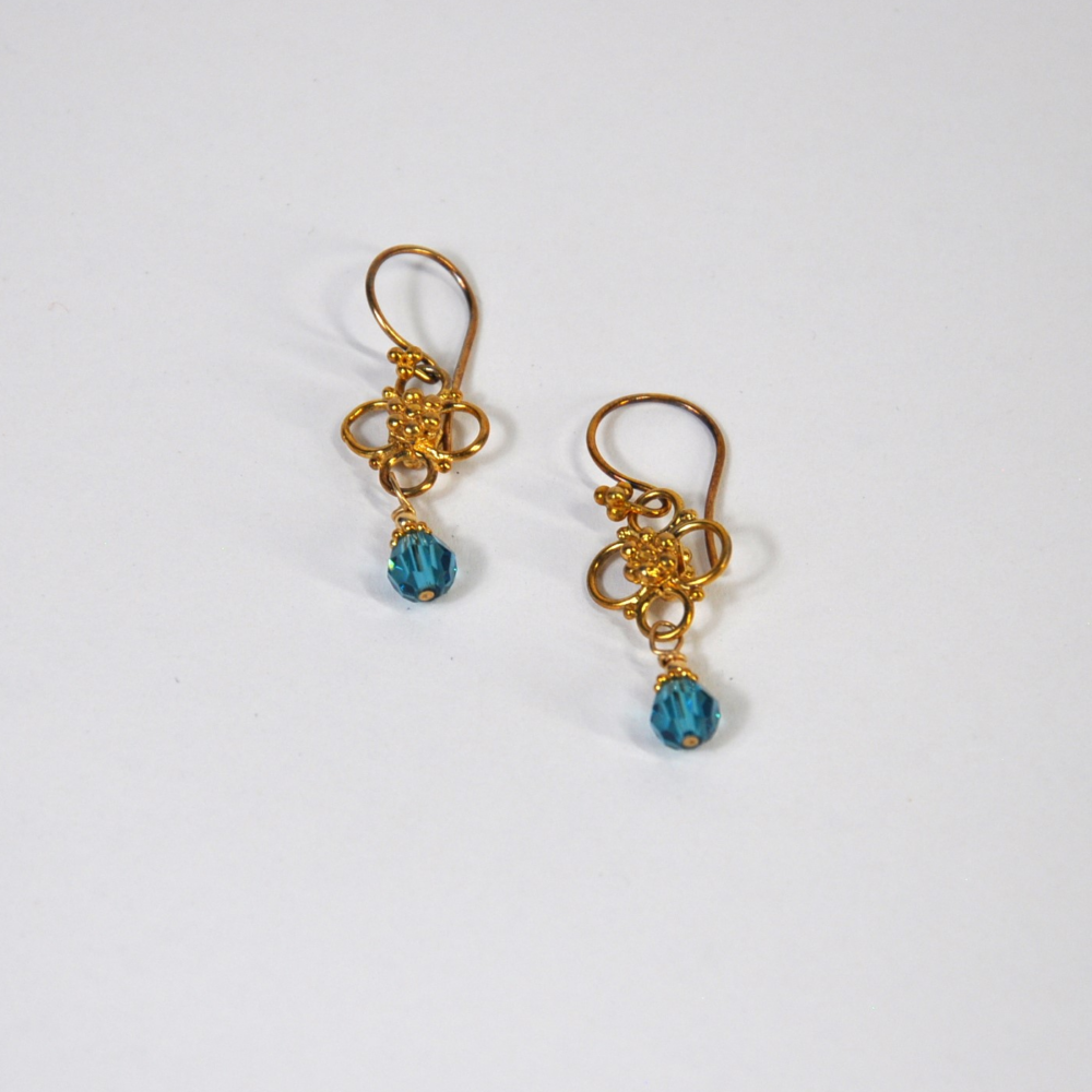 Gold-plated Earrings with Swarovski Crystals