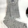 PJ COUTURE Pajama Shorts Set, Black and White, Size XL