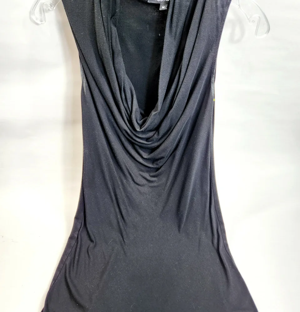 KAREN KANE Sleeveless Top, Black, Size: M