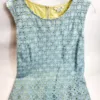 BODEN Vintage Eyelet Sleeveless Top, Blue-Green, Size 18