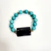 Black and Blue Beaded Bracelet