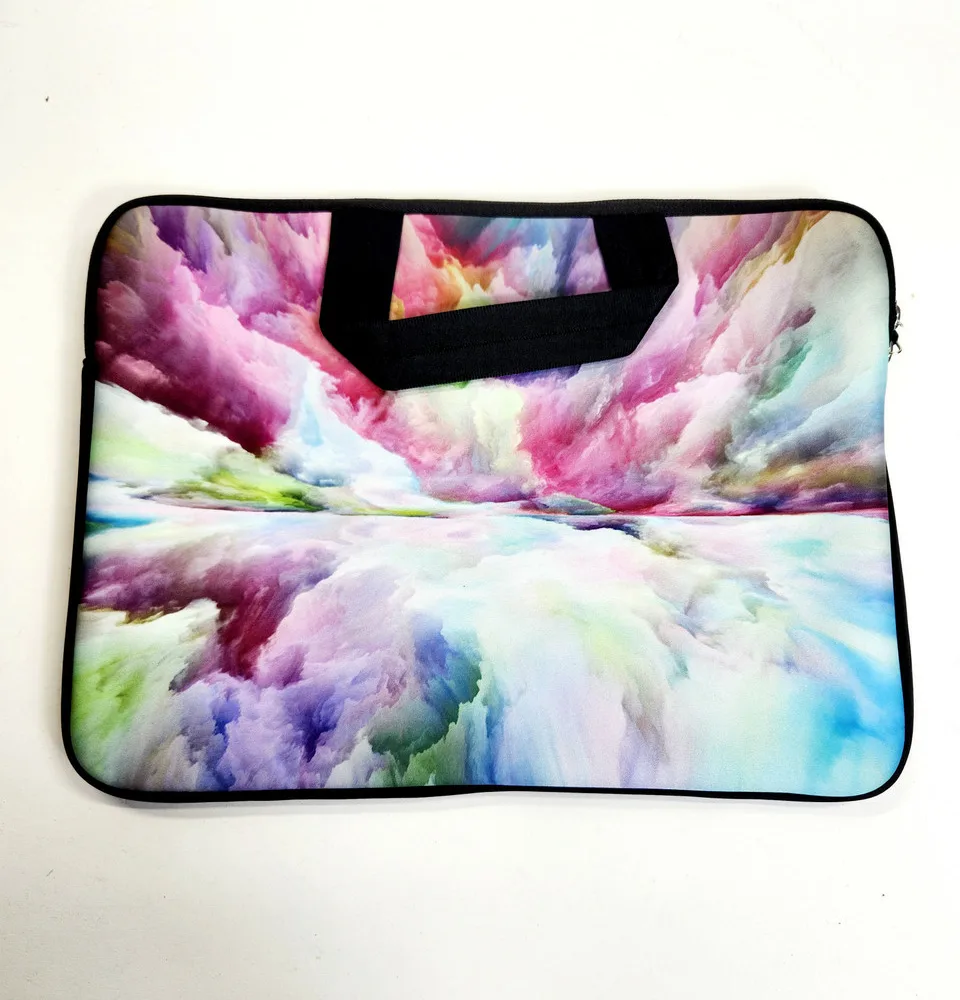 Laptop case with clouds