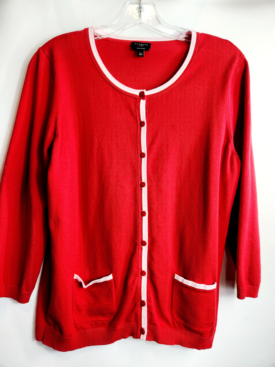 Talbots deals red cardigan