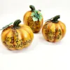 Thanksgiving Resin Pumpkins, Set of 3 - Image 2