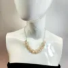 Natural Pink Stone Silver Necklace - Image 3
