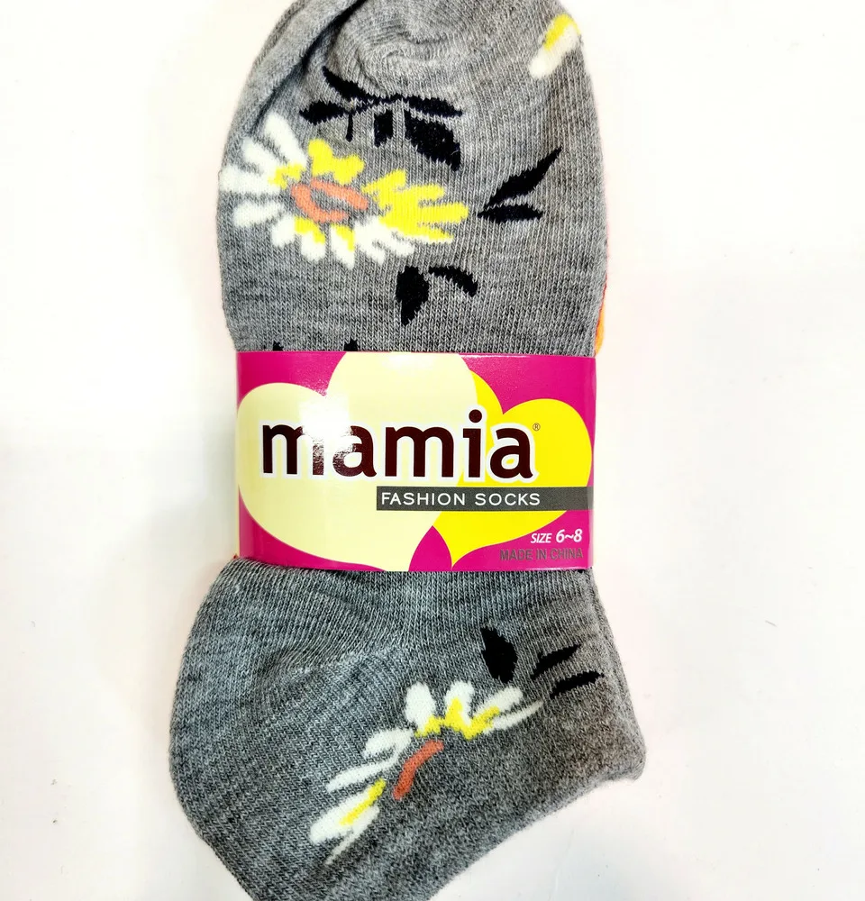 Ankle socks with flowers