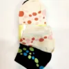 Ankle Socks with Spots by MAMIA, Orange/Pink/Navy, Size 6-8, 3pk - Image 2
