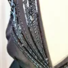 EXPRESS Beaded Silk Top, Black, Size 2 - Image 2