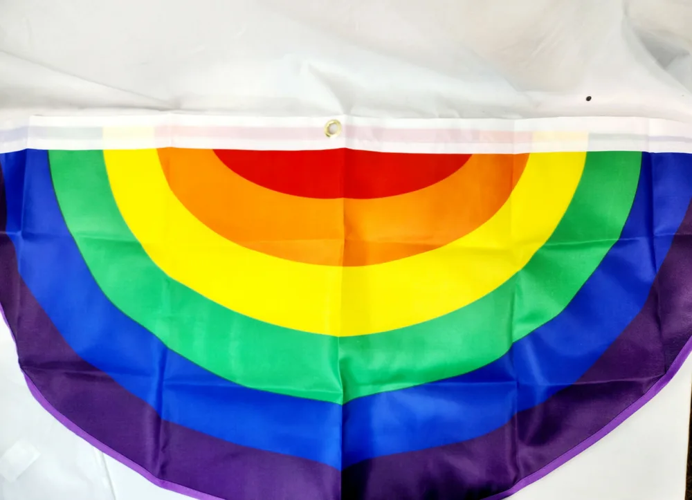 Pride Rainbow Fan Flag