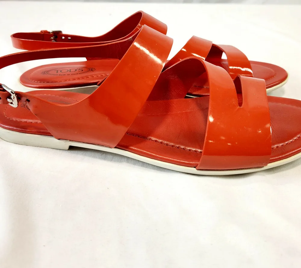 Tod's Patent Leather Sandals