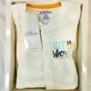 AZIZ BEBE 'Life Is Better When You Surf' Romper, White with Pattern, Size 0–3 Months - Image 2
