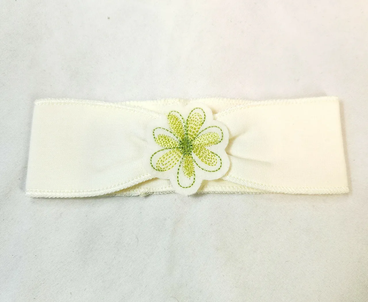 AZIZ BEBE Soft Flower Headband for Baby, Pastel Yellow