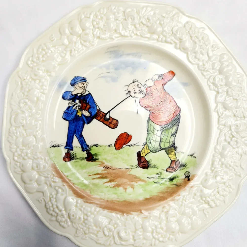 Crown Ducal 1930s Golf Plate