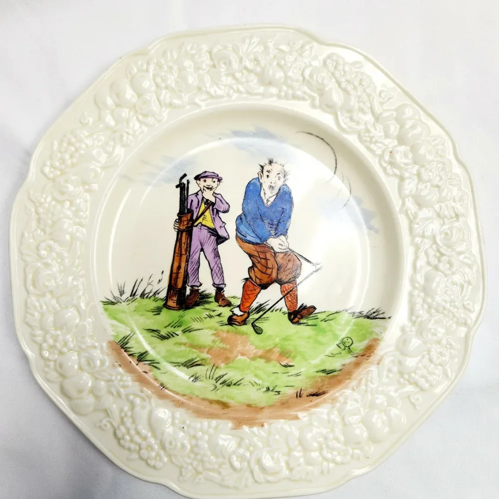 Crown Ducal 1930s Golf Plate