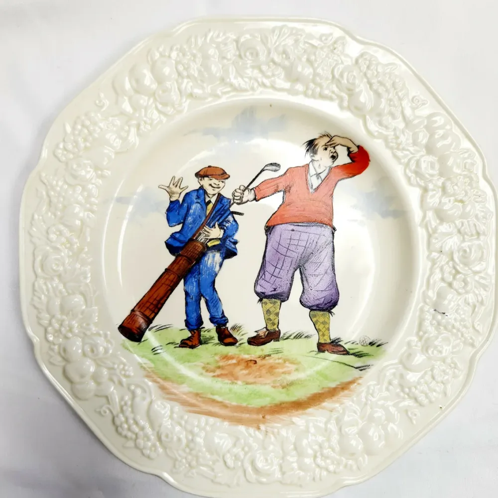 Crown Ducal 1930s Golf Plate