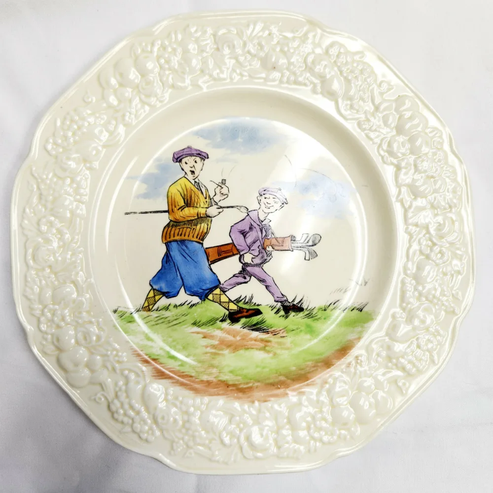 Crown Ducal 1930s Golf Plate