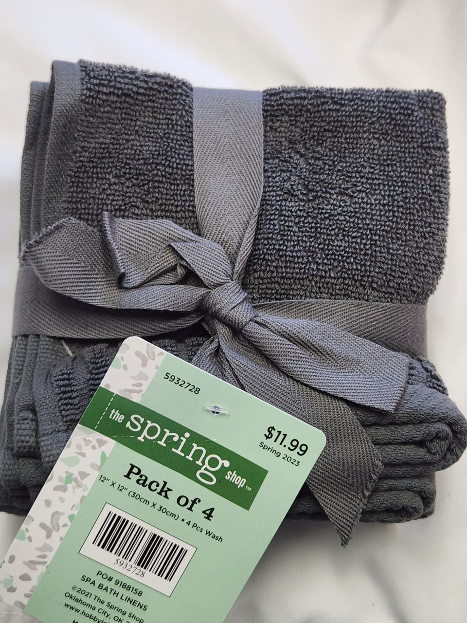 Gray Washcloths, 4pk Father Joe's Villages
