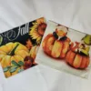 'Happy Fall' Linen Flags