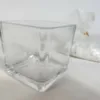 Faux Rose Bouquet in Square Glass Vase - Image 3