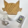 Customizable 3D Cat's head bedside table night light