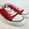 ANTLULU Women's Red Retro Casual Canvas Sneakers, Size 10