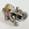 Silver-colored Resin 2" Elephant Figurines, Set of 6 - Image 4