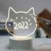 3D Cat Night Light