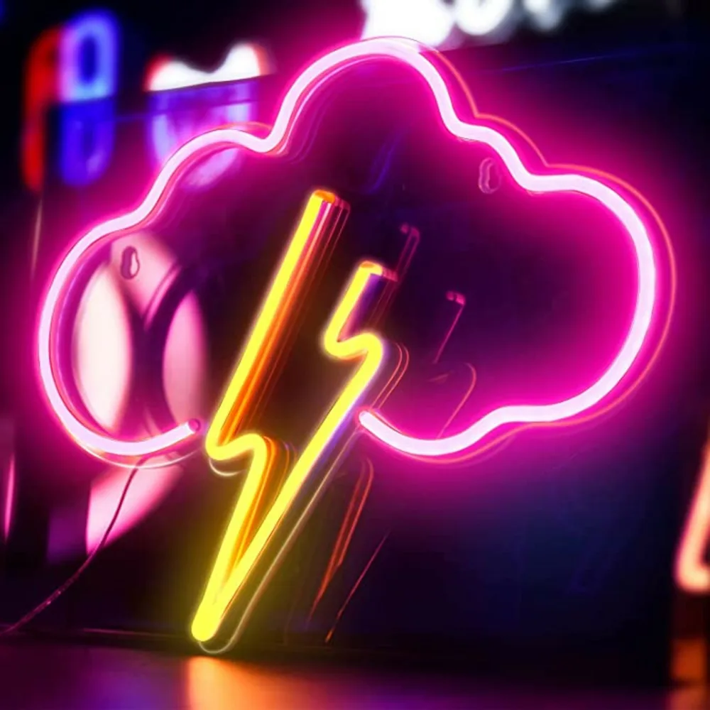 Lightning Cloud Neon Sign