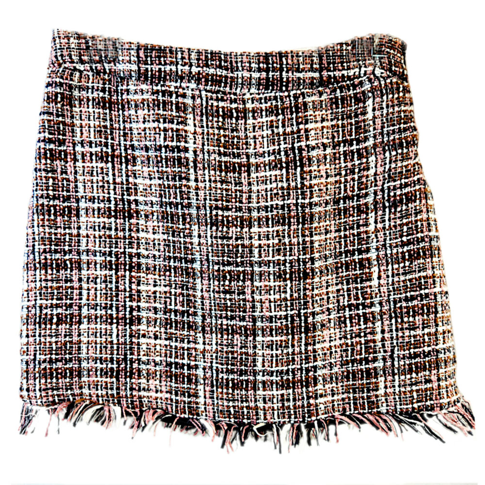 Plaid Tweed Skirt