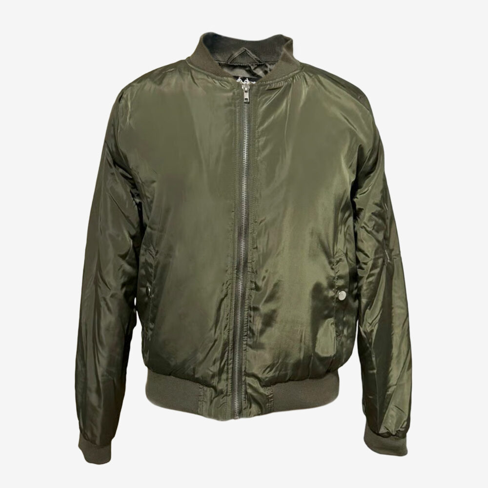 Ambiance army green bomber jacket, women's medium