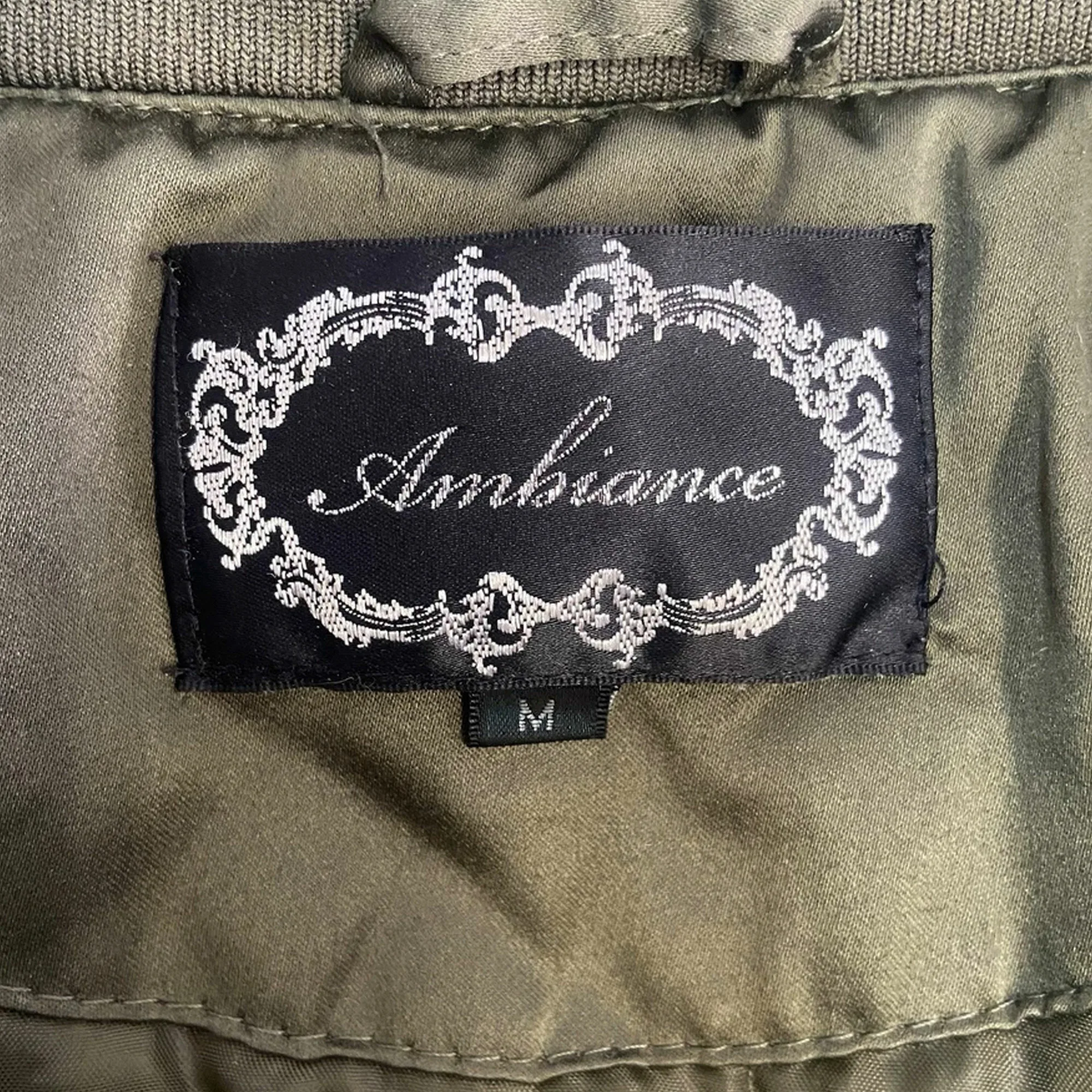 Ambiance army green bomber jacket, women's medium (label)