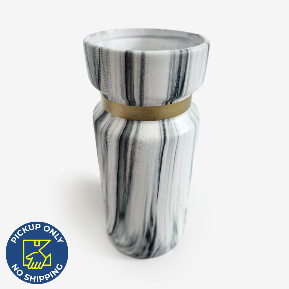 Marbled White Ceramic Vase