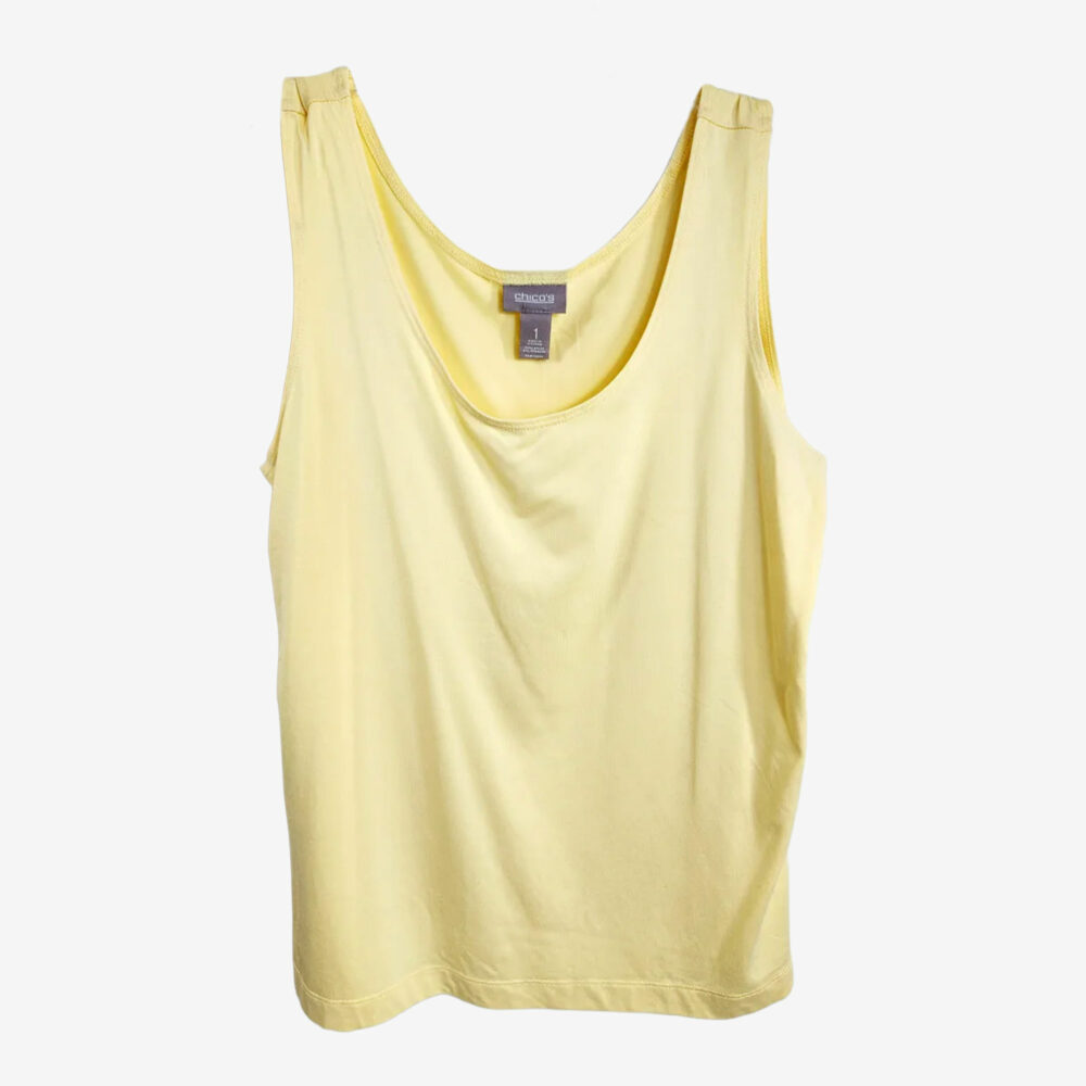 Chico's Modern Crop Tank, Pastel Yellow, Women's 1