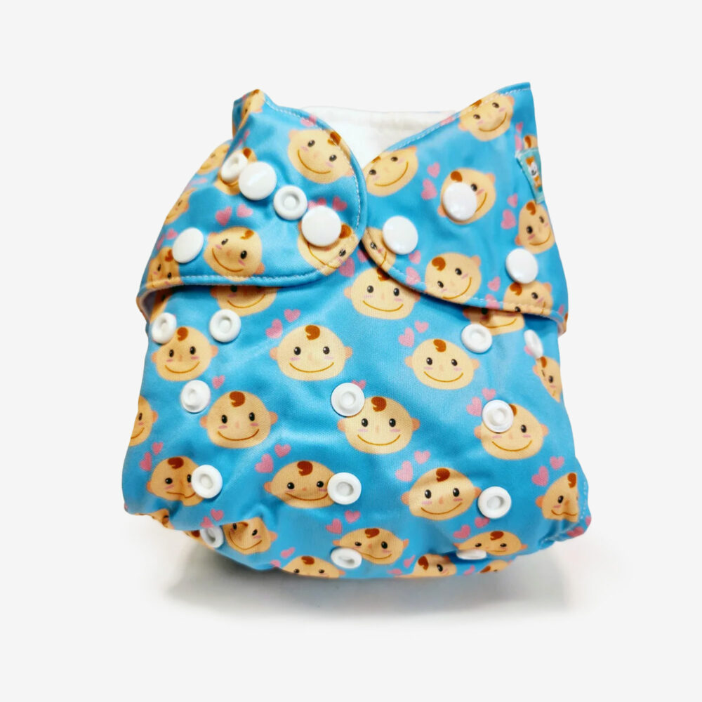 Reusable Cloth Diaper - Baby Faces Design