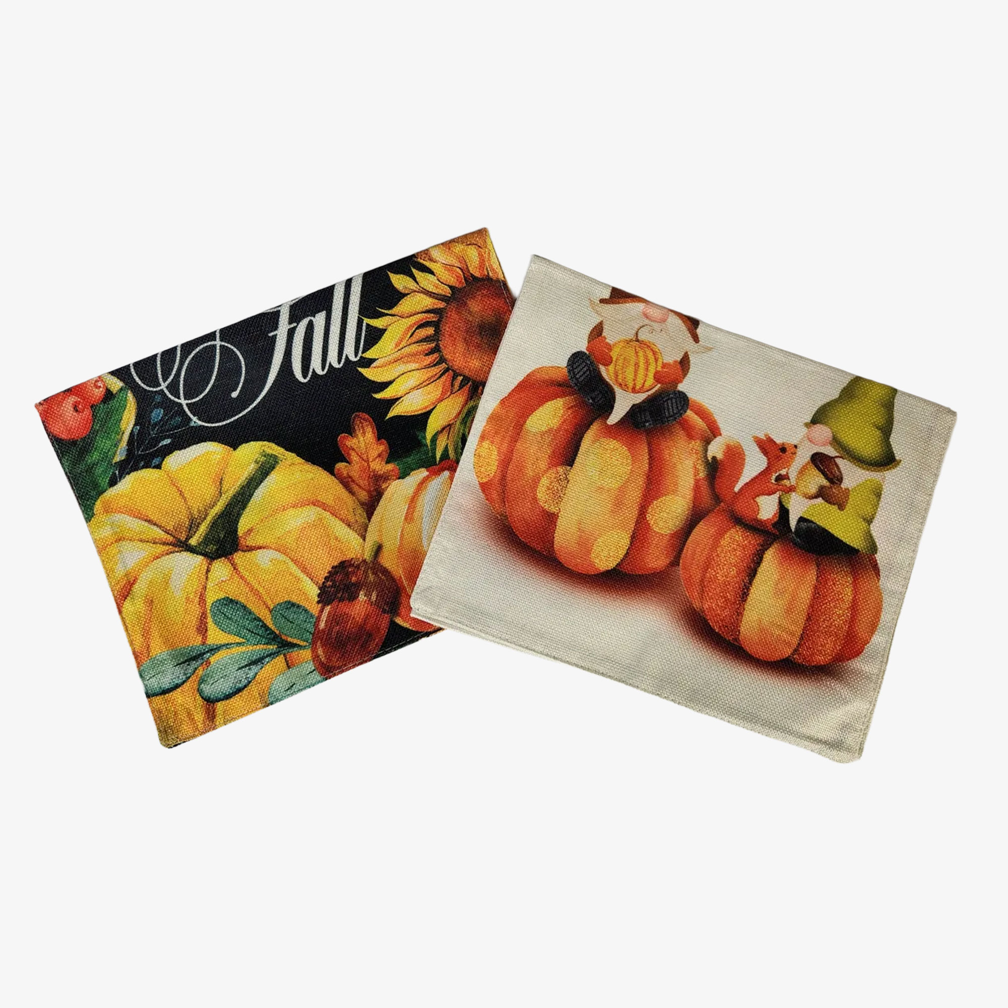 'Happy Fall' Linen Flags