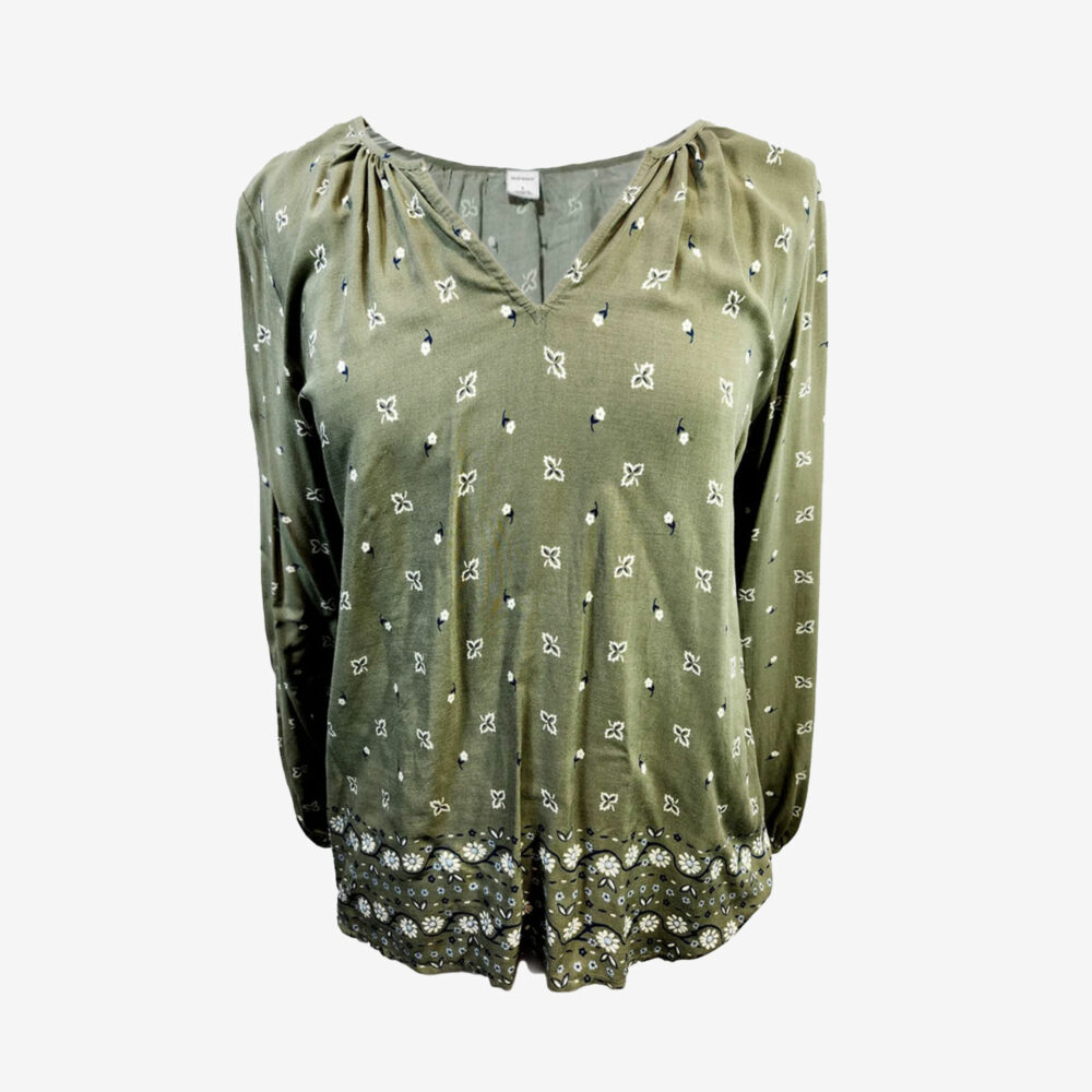 OLD NAVY Long-sleeve Printed Top, Size M