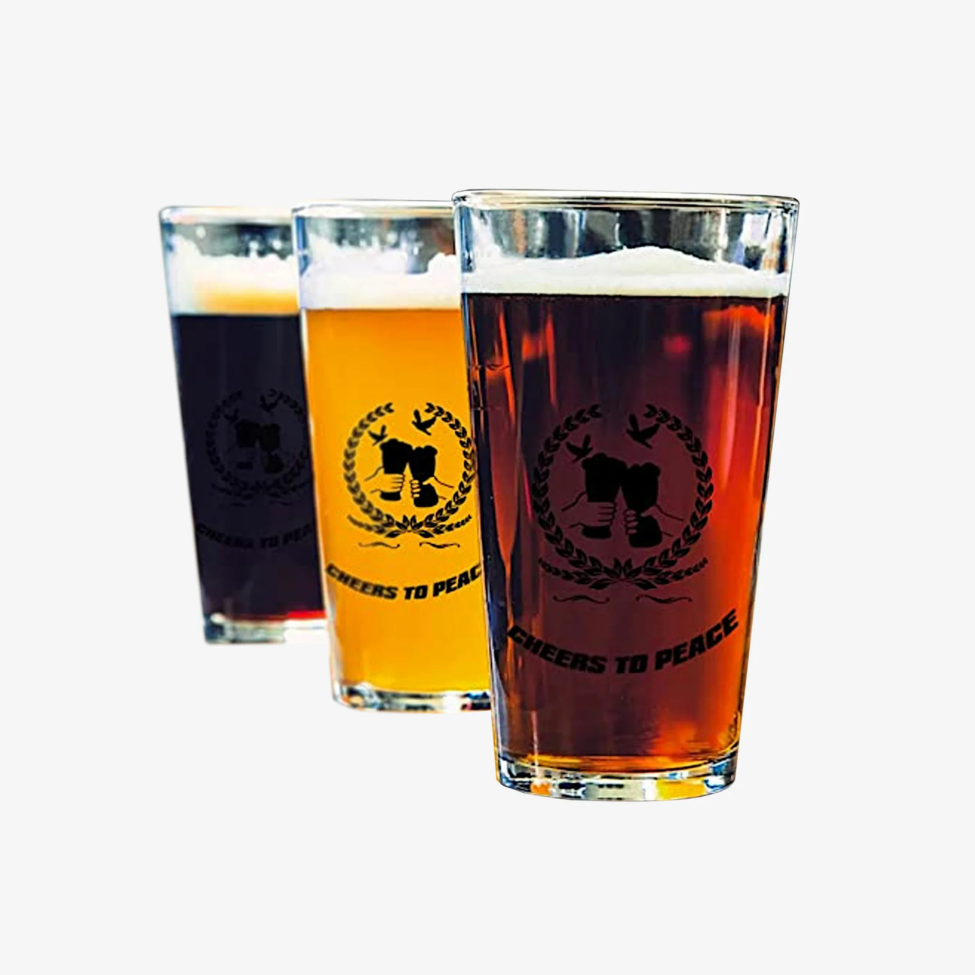 Cheers to Peace Pint Glasses Set - Image 4