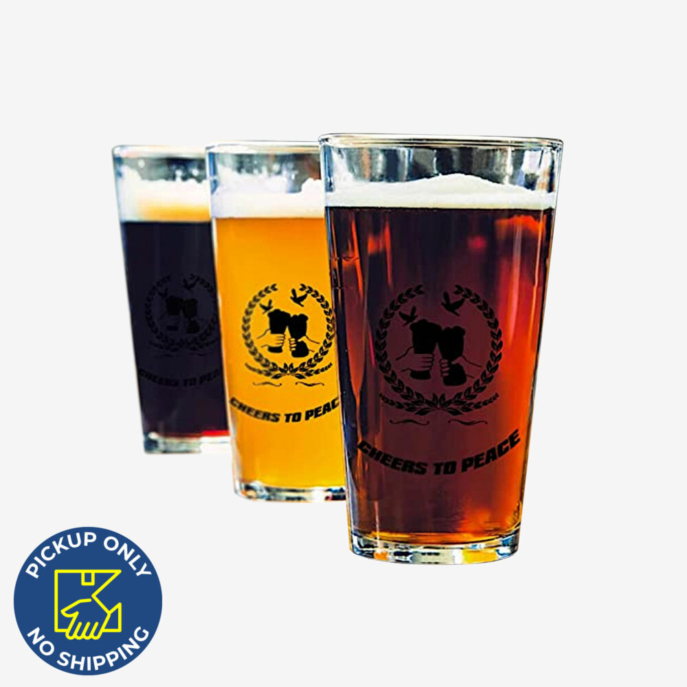 Cheers to Peace Beer Glasses