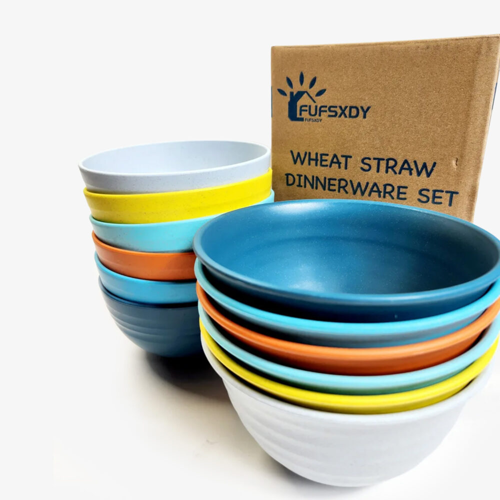 Wheat Straw Bowl Set, 8pc