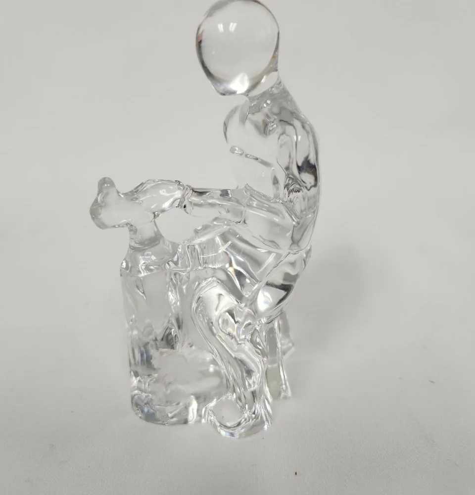 Lead Crystal Shoemaker Figurine