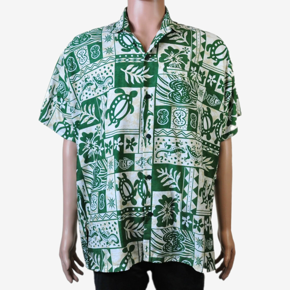 Happy Bay Hawaiian Shirt, Men's Large