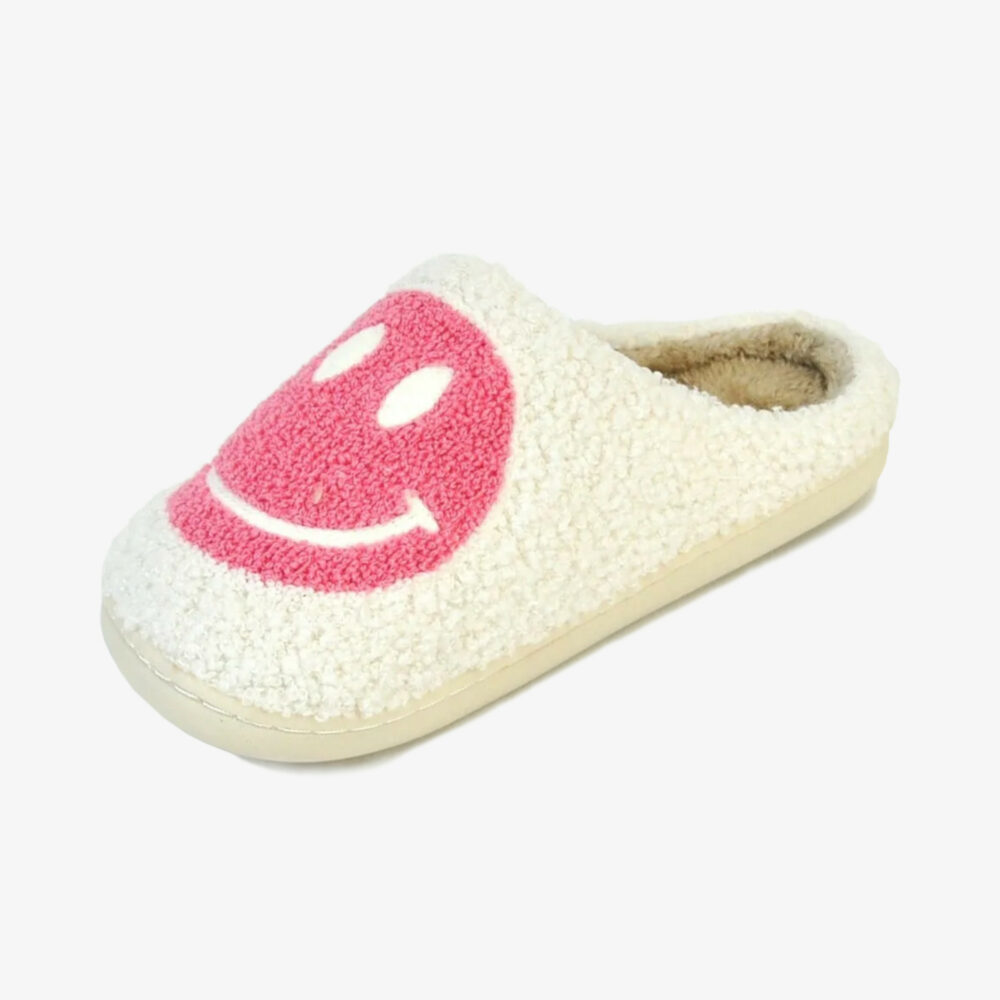 Happy-face Plush Slippers